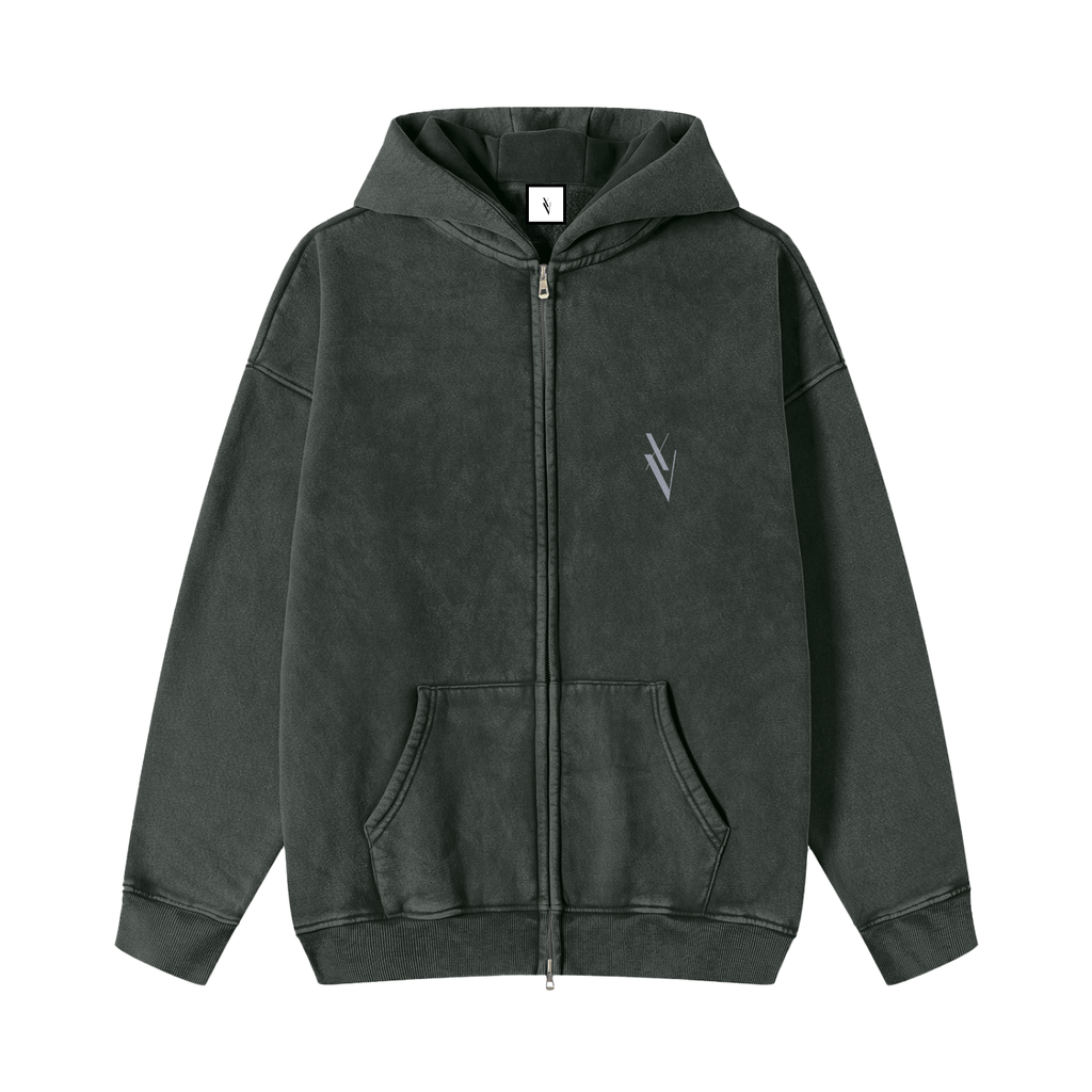 7 1 2 - Snow Washed Zip Hoodie