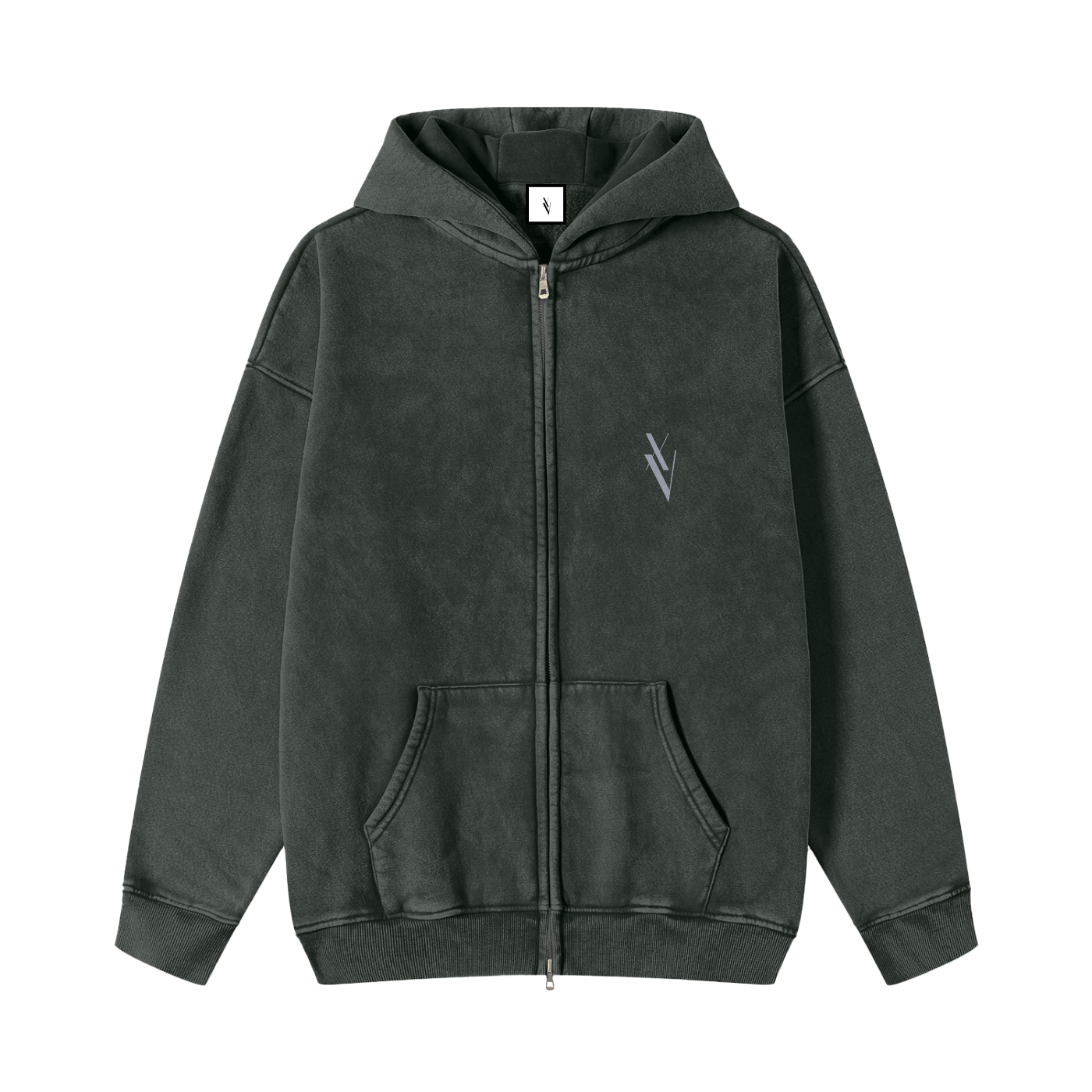 7 1 2 - Snow Washed Zip Hoodie