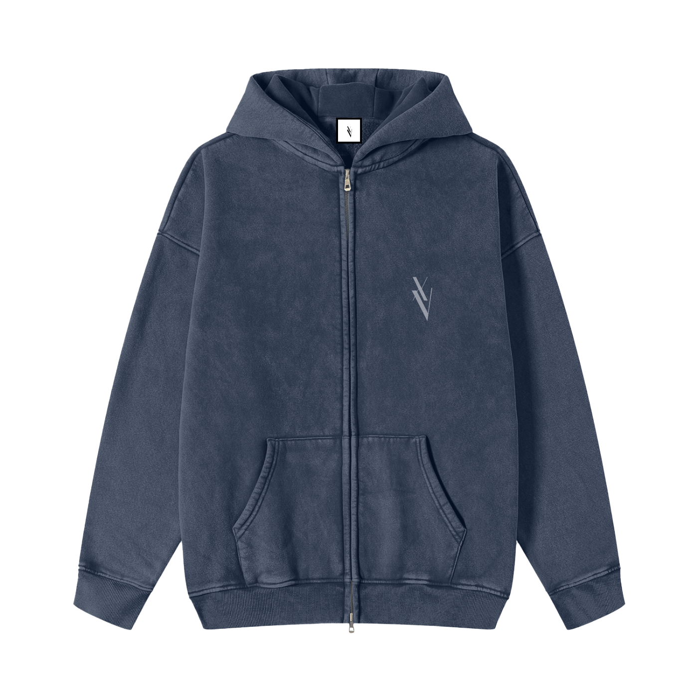 7 1 2 - Snow Washed Zip Hoodie